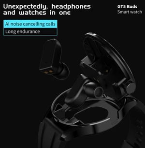 2-in-1 Smart Watch with Built-in Wireless Earbuds Hi-Fi Stereo UAE & KSA | Srawaaks