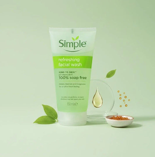 Simple Refreshing Facial Wash – Gentle Face Cleanser for Sensitive Skin (150ml)